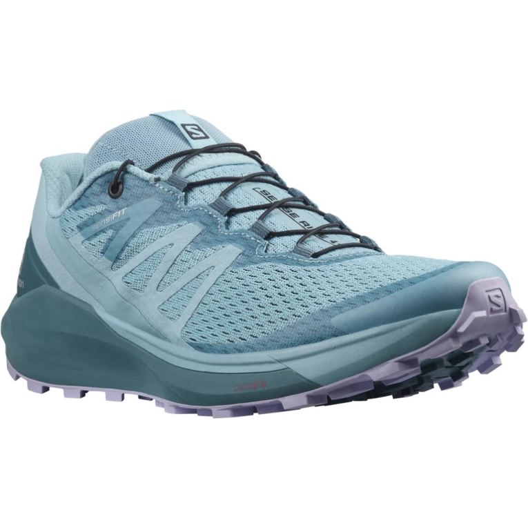 Turquoise Salomon Sense Ride 4 Women's Trail Running Shoes | IE KF2431